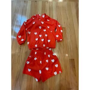 Mini Rodini Hearts Hoodie and Shorts SAet 5-6 Years